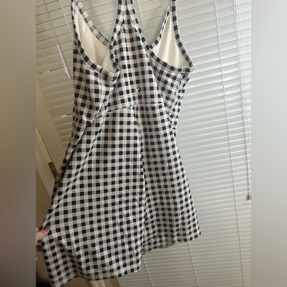 Old Navy 2X Black White Plaid Short Bodysuit Activewear - Picture 5 of 5